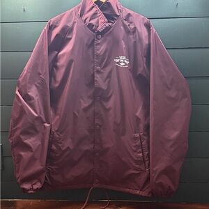 Vans Men's Burgundy Windbreaker Sz L